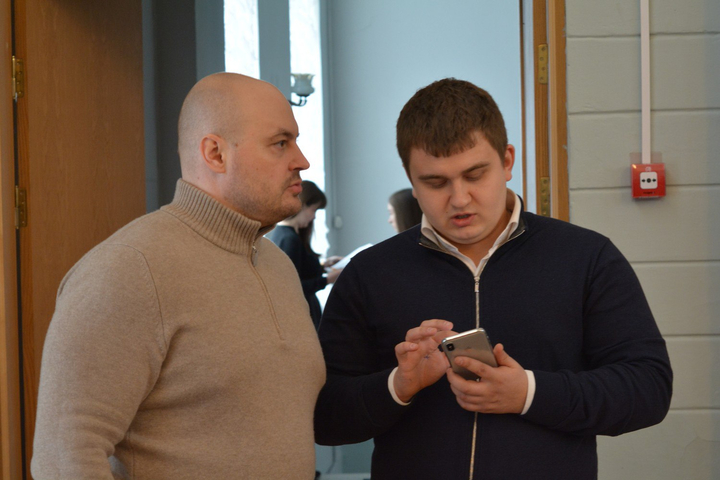 члены общественной палаты Евгений Малявко и Евгений Лузановский