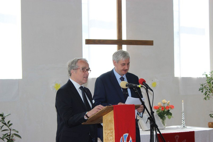 Посол Германии в России Рюдигер фон Фрич (слева)