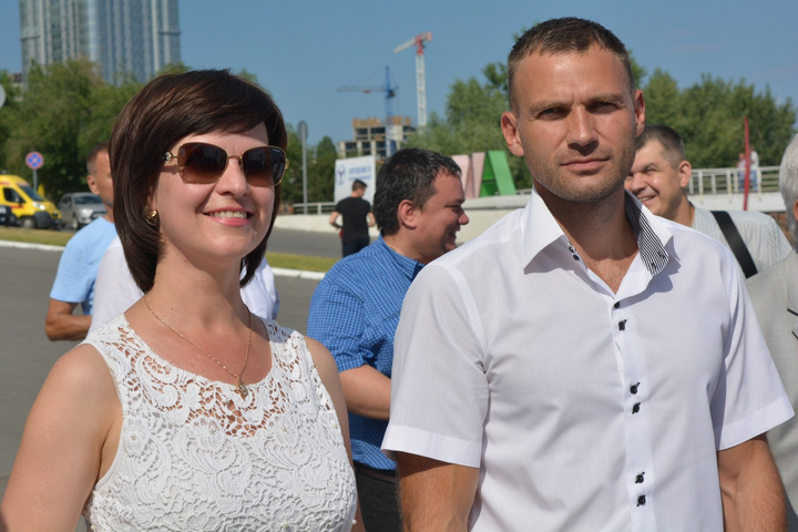 Замглавы администрации по социальной сфере Наталья Обрежа и депутат гордумы Сергей Улегин