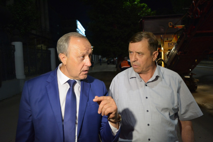 Губернатор Валерий Радаев и министр транспорта и дорожного хозяйства Николай Чуриков