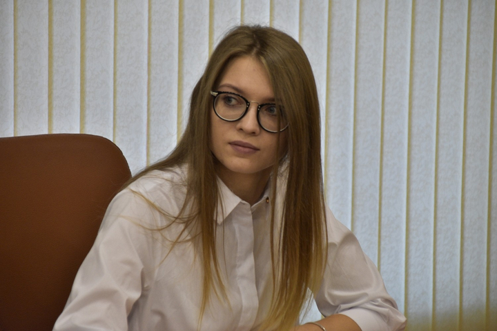 Председатель молодёжной избирательной комиссии области Виктория Беликова