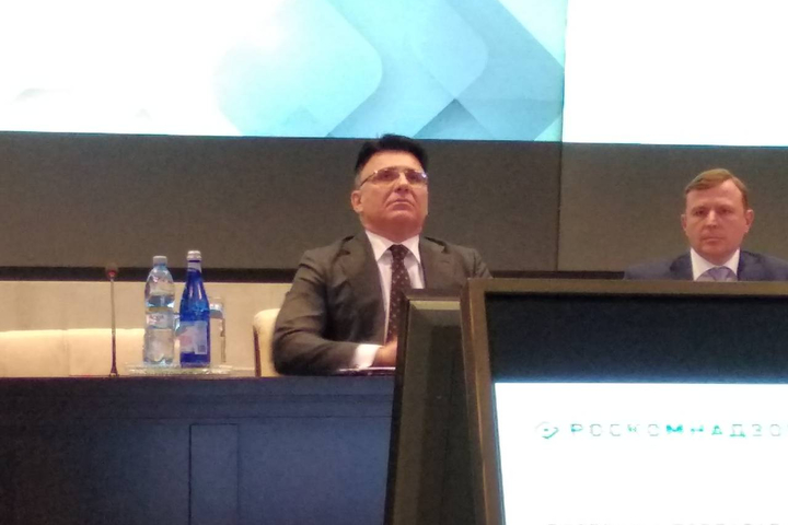 Глава Роскомнадзора Александр Жаров и его заместитель Вадим Субботин