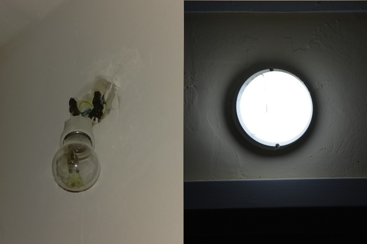 лампочки до и после замены