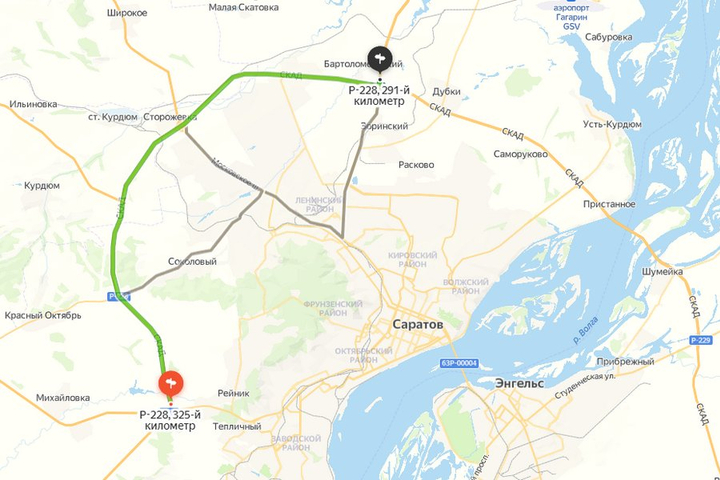 участок трассы на карте / © Яндекс.Карты