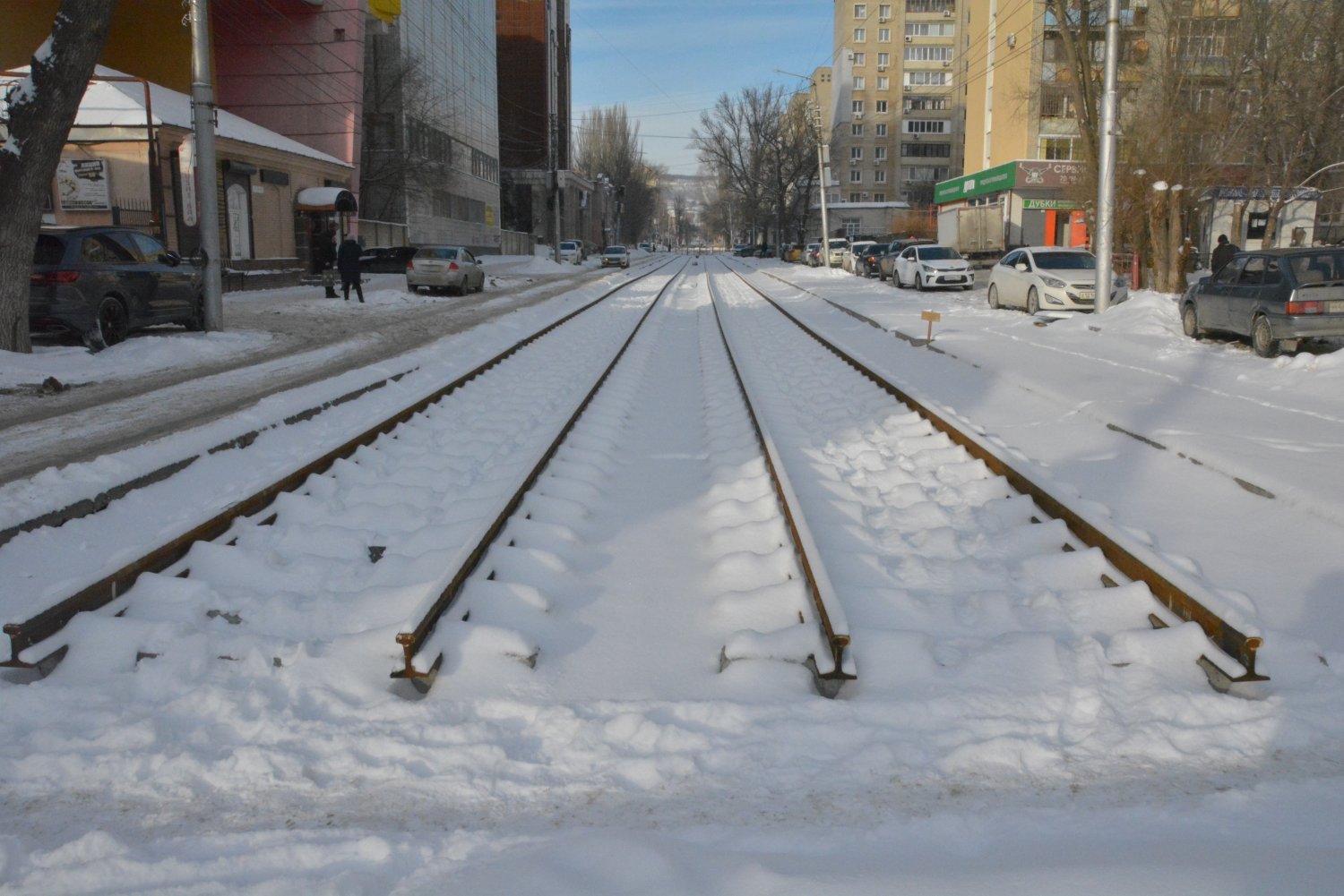 Глубокая заморозка. В Саратове остановилось строительство «скоростного  трамвая» (фоторепортаж) — ИА «Версия-Саратов»