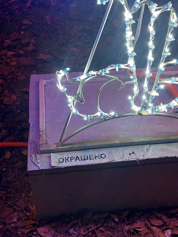 окрашенная фигура в пешеходной зоне на Рахова / © ИА «Версия-Саратов»