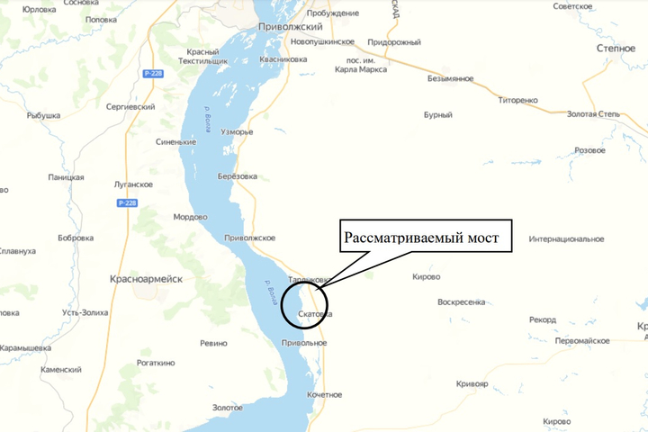 Карта из проектной документации по капитальному ремонту моста