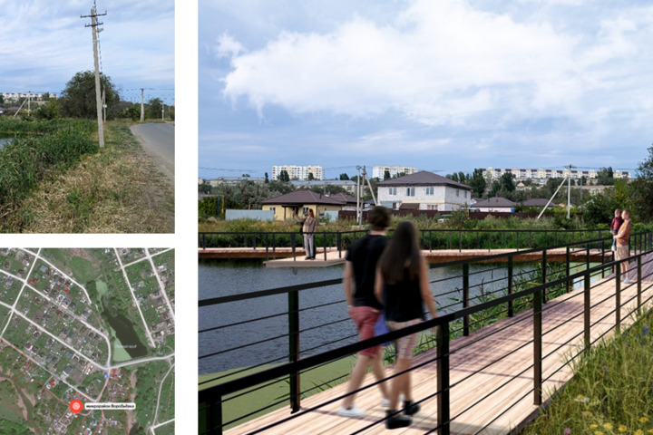 парк в поселке Воробьевка (в районе Второго пруда);