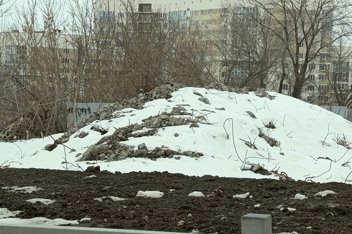 Мусор на участке в марте 2026 года