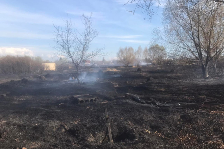 В Саратовском районе горели камыши и деревянные строения: огонь мог перекинуться на дачи