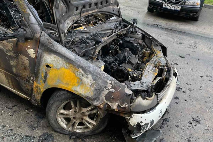 За сутки в Саратове сгорели три автомобиля