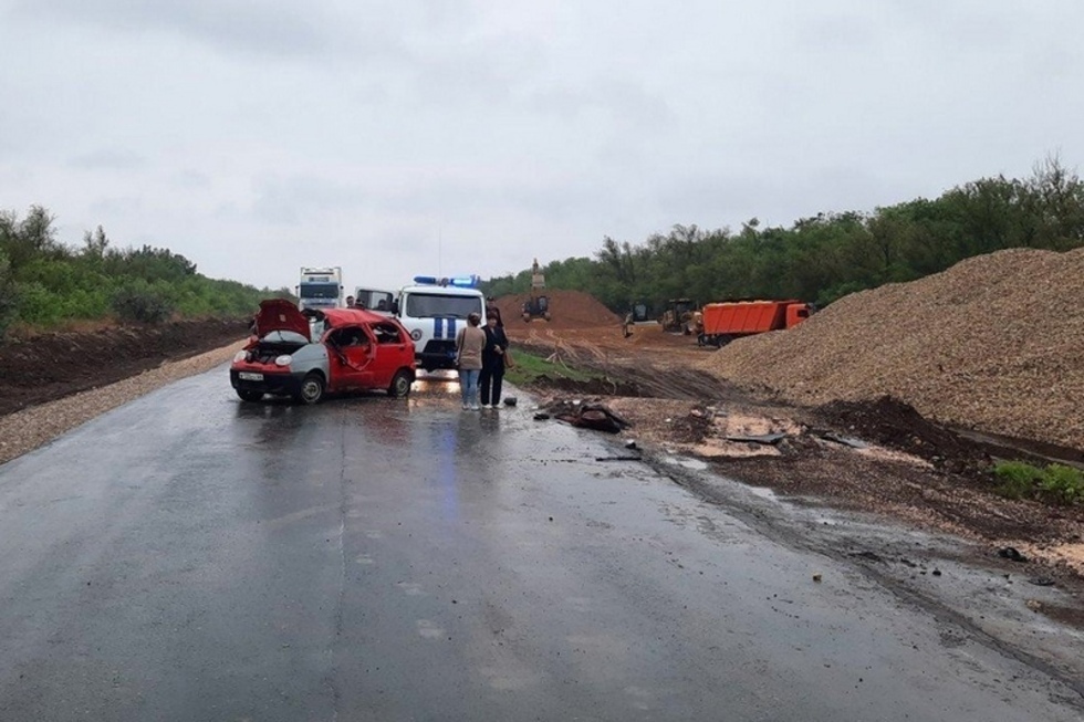 Водитель погиб в перевернувшемся Daewoo Matiz на федеральной трассе