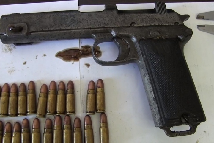 В Калининском районе житель села нашел тайник с немецким и австро-венгерским оружием и отнес в полицию