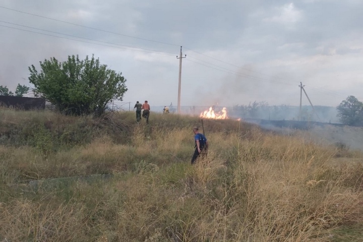 В «новом Саратове» выгорели 25 гектаров. Пожарные и спасатели не подпустили огонь к дачам и деревне