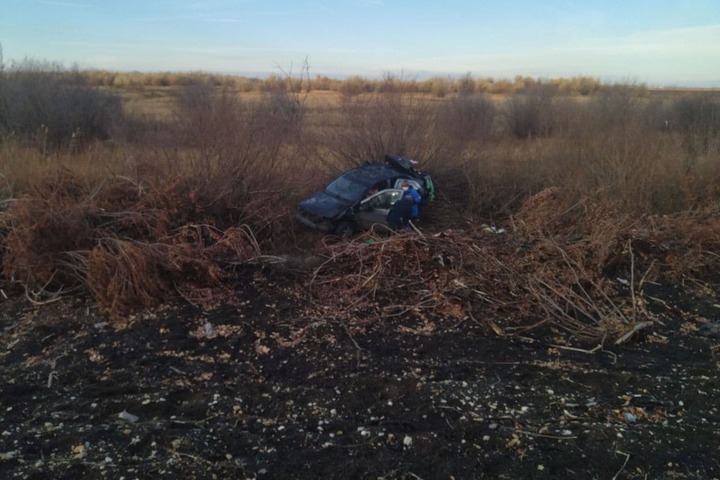 В Пугачевском районе иномарка вылетела в кювет: пострадали четыре человека