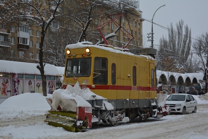 В Саратове три трамвайных маршрута не работают из-за снежных заносов