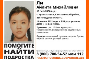 Саратовских водителей просят помочь найти пропавшую девочку. Она ушла в школу 13 января и не вернулась