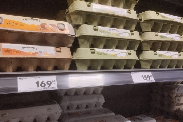 Яйца стали самым подорожавшим продуктом перед Новым годом в регионе: за неделю цены выросли ещё на 8%, за три месяца — на 50 рублей