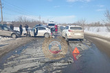Три человека оказались в больнице после массового ДТП на окраине Саратова