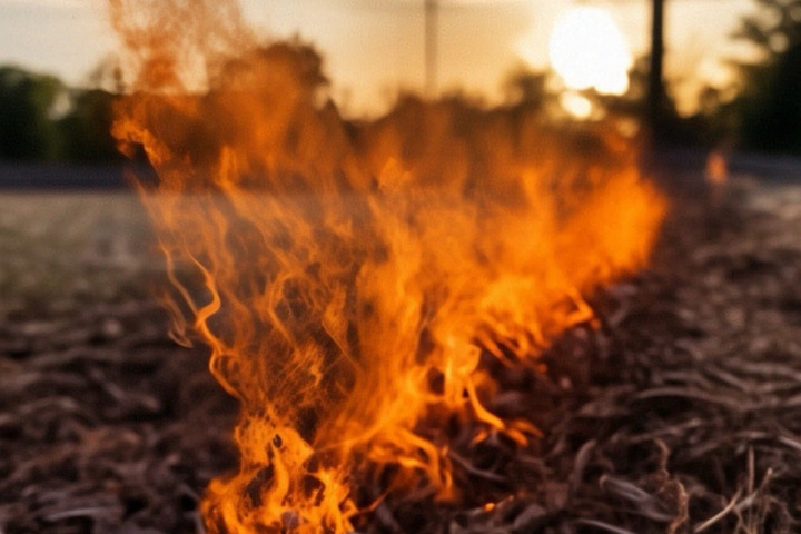 В Саратове начали гореть трава и камыш. За день было зафиксировано три случая