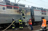 В Балашовском районе горел поезд
