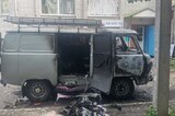 В Балаково на проспекте сгорел УАЗ