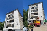 На улице Чернышевского обрушился балкон шестиэтажного дома