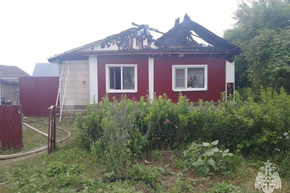 Огонь охватил крышу: пенсионерке с внуком пришлось спасаться от пожара