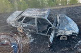В Балашовском районе ВАЗ слетел с дороги и загорелся
