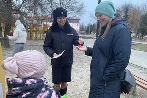 Саратовские автоинспекторы раздали горожанам цветные треугольники