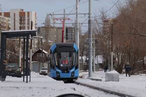 В Саратове состоялся тестовый запуск нового трамвая «Львенок». Фото