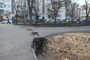 «Только все сделали и уже разруха»: саратовчанка обратила внимание на ветшающие после реконструкции «Липки»