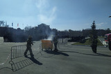 Во время репетиции парада ко Дню Победы на Театральной площади случился пожар