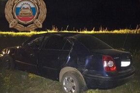 Водитель опрокинувшегося Hyundai попал в больницу
