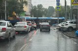 На Большой Садовой новый трамвай столкнулся с грузовиком: движение электротранспорта встало