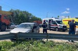 На Усть-Курдюмской столкнулись две иномарки: водителей госпитализировали