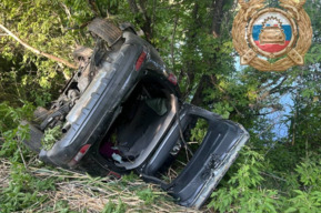 Утром в Марксовском районе перевернулась иномарка: водитель в больнице