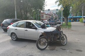 Юный мотоциклист пострадал при столкновении с «Грантой»