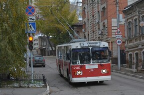 В Саратове из-за опиловки деревьев остановят троллейбусы