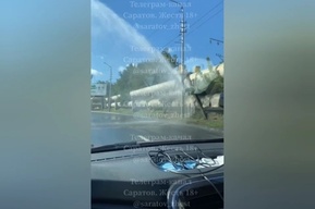 В областном центре забил очередной коммунальный фонтан