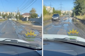 Саратовцы жалуются на ужасную дорогу, по которой вынуждены выезжать автомобили «скорой помощи»