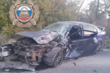 В Вольске столкнулись иномарка и рейсовый автобус: в числе пострадавших четырёхлетняя девочка