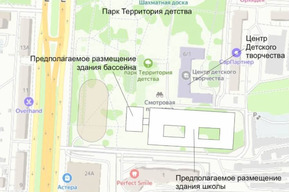 Объявлены торги на озеленение сквера, где сейчас строят школу (потратят сотни тысяч рублей)