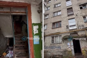 Жильцы аварийного дома жалуются на отсутствие отопления и боятся платы за несуществующее тепло (здание ждет сноса с 2019 года, там уже обрушилась лестница)