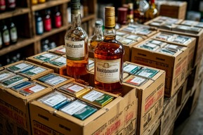 У саратовца отобрали автомобиль, на котором он перевез шесть тысяч пачек сигарет и четыре тысячи бутылок спиртного