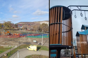 Ребёнок попал в больницу в состоянии средней степени тяжести, упав с высоты в открытом мэром Исаевым сквере на Прессовой: чиновники рассказали, кто отвечает за потенциально опасную детскую площадку