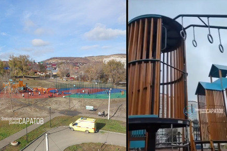 Ребёнок попал в больницу в состоянии средней степени тяжести, упав с высоты в открытом мэром Исаевым сквере на Прессовой: чиновники рассказали, кто отвечает за потенциально опасную детскую площадку