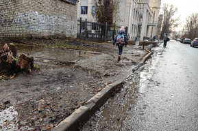 «Приходится месить грязь на вытоптанных газонах»: саратовцы пожаловались на отсутствие пешеходных дорожек на подходе к новому корпусу СГУ