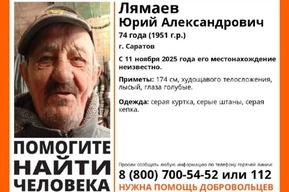 Волонтёры разыскивают лысого саратовца, пропавшего две недели назад