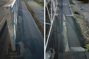 Некачественный асфальт, неудобный, узкий тротуар: саратовец показал, как благоустроили территорию возле рельс «скоростного трамвая» (реконструкция стоила 4 миллиарда)